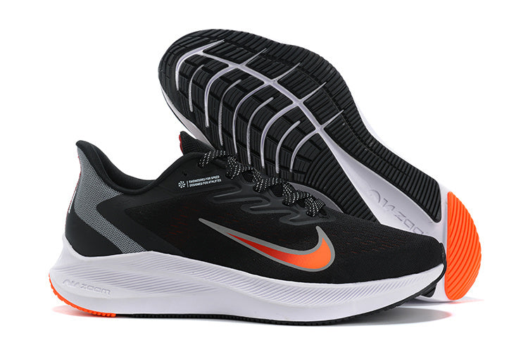 Nike Air Zoom Winflo 9 Running Shoes - Black & Bright Orange