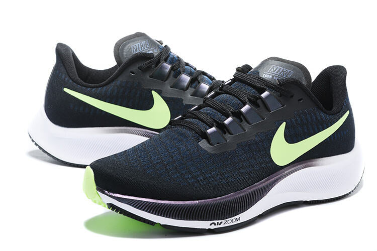 Nike Air Zoom Pegasus 37 Running Shoes - Black/Lime Green