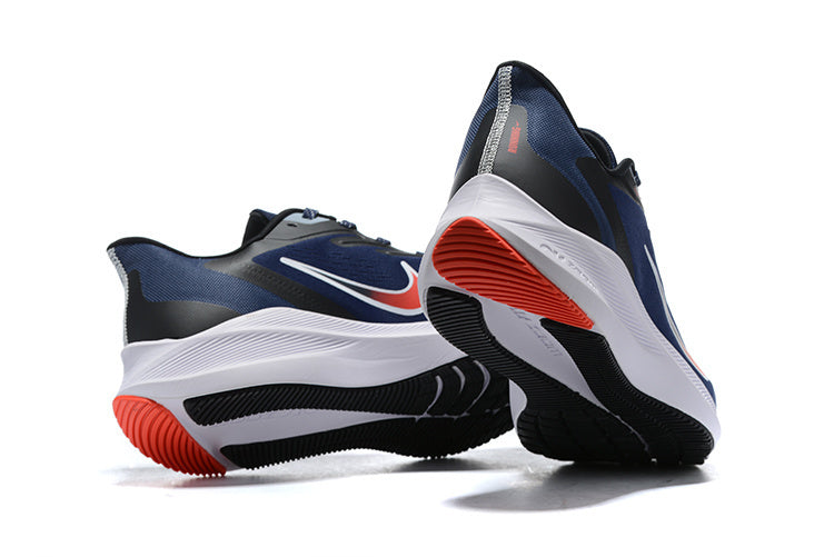 Nike Air Zoom Winflo 9 Running Shoes - Midnight Navy & Orange