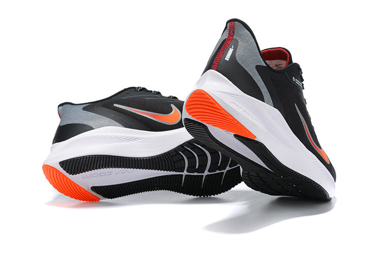 Nike Air Zoom Winflo 9 Running Shoes - Black & Bright Orange