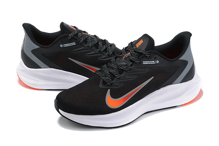 Nike Air Zoom Winflo 9 Running Shoes - Black & Bright Orange