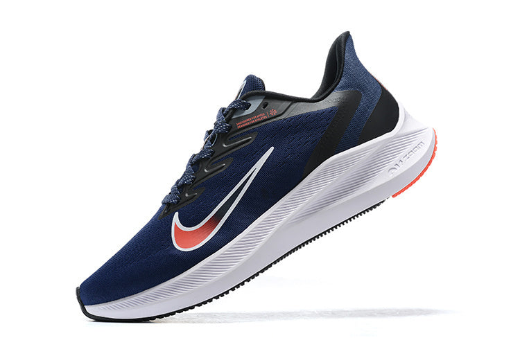 Nike Air Zoom Winflo 9 Running Shoes - Midnight Navy & Orange