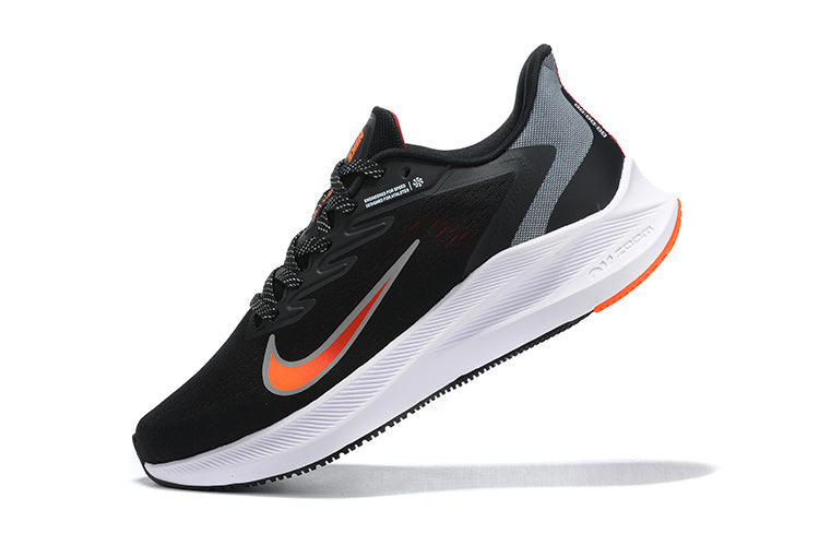 Nike Air Zoom Winflo 9 Running Shoes - Black & Bright Orange