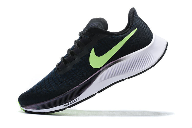 Nike Air Zoom Pegasus 37 Running Shoes - Black/Lime Green