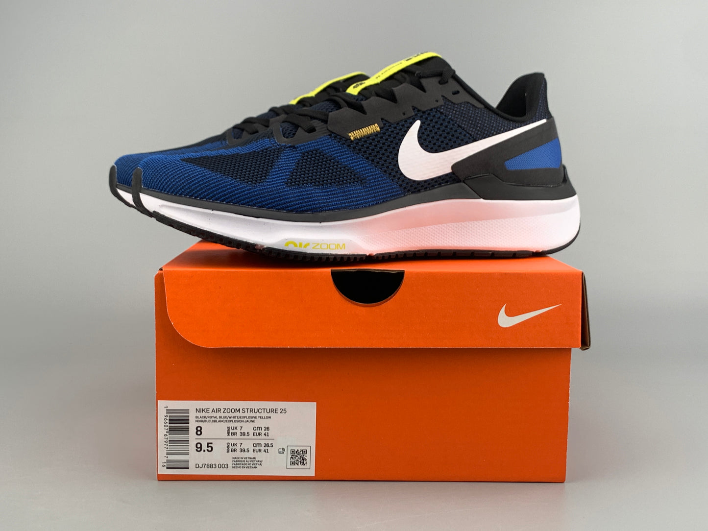 Nike Structure 23 Running Shoes - Blue/Black/Yellow