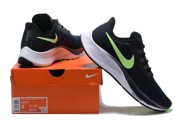 Nike Air Zoom Pegasus 37 Running Shoes - Black/Lime Green