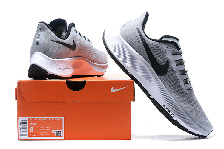Nike Air Zoom Pegasus 37 Running Shoes - Light Grey/Black