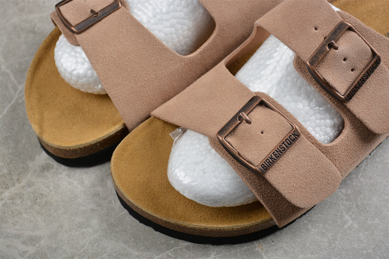 Birkenstock Arizona Suede Leather Sandals - Mink