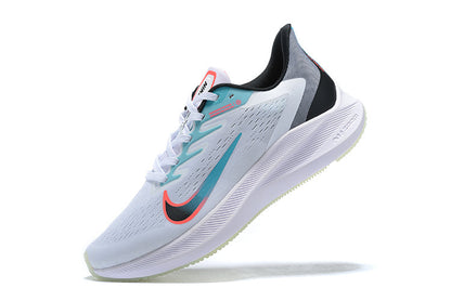 Nike Air Zoom Winflo 9 Running Shoes - White, Teal & Coral