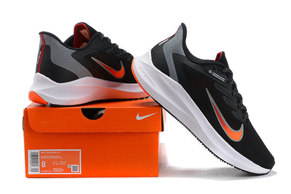 Nike Air Zoom Winflo 9 Running Shoes - Black & Bright Orange