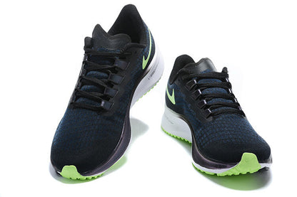 Nike Air Zoom Pegasus 37 Running Shoes - Black/Lime Green