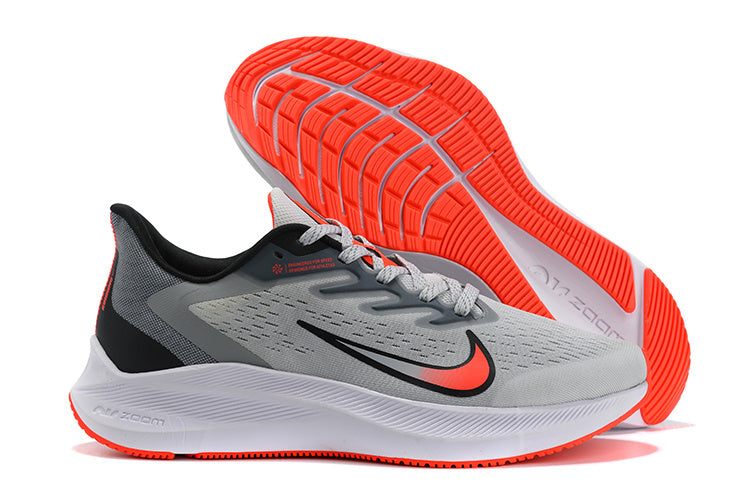 Nike Men’s Air Zoom Winflo 8 Running Shoes – Grey/Orange