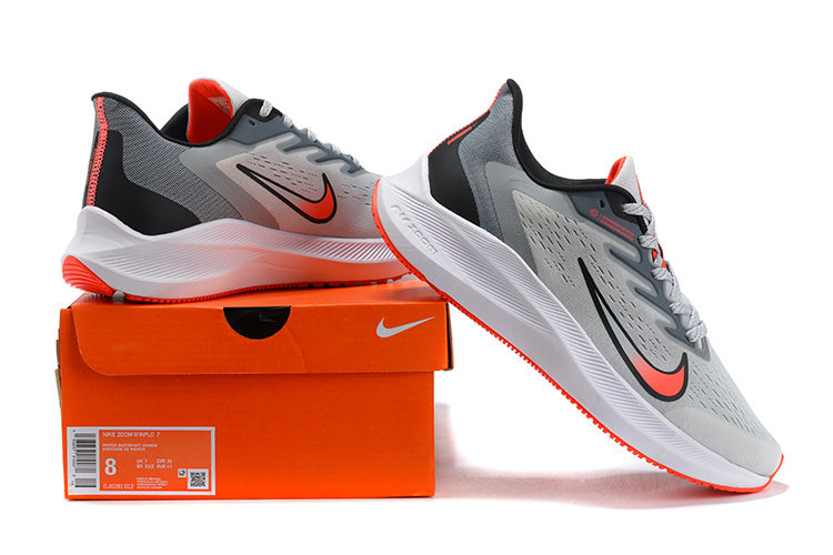 Nike Men’s Air Zoom Winflo 8 Running Shoes – Grey/Orange