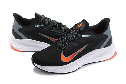 Nike Air Zoom Winflo 9 Running Shoes - Black & Bright Orange
