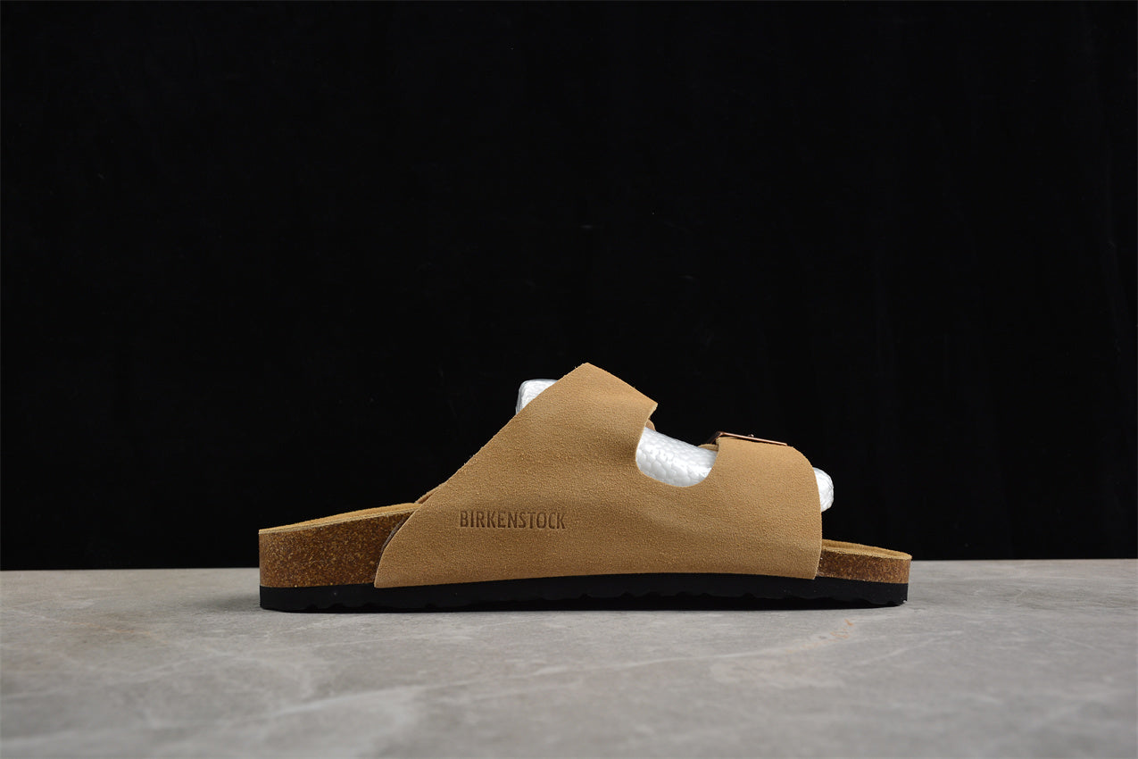 Birkenstock Arizona Suede Leather Sandals - Latte Cream