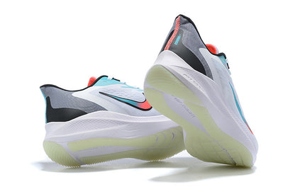 Nike Air Zoom Winflo 9 Running Shoes - White, Teal & Coral