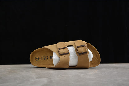 Birkenstock Arizona Suede Leather Sandals - Latte Cream