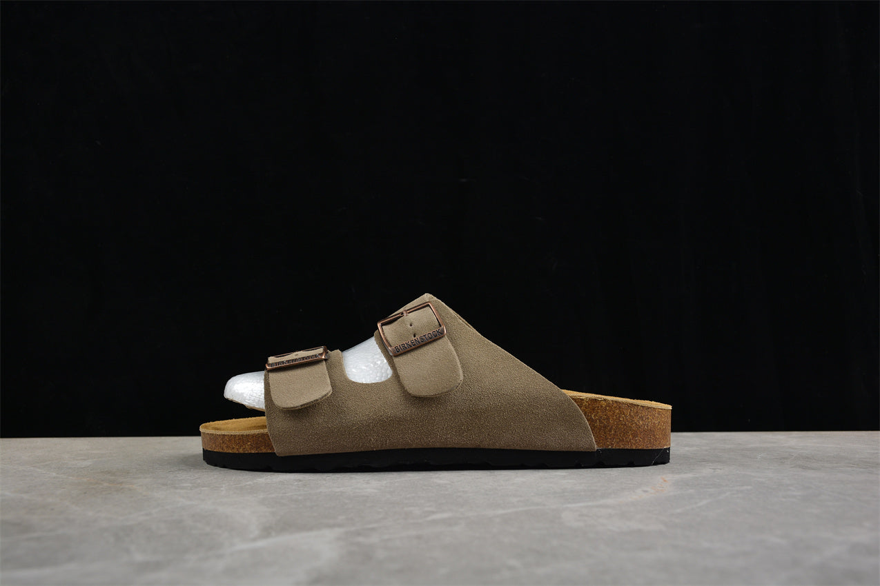 Birkenstock Arizona Suede Leather Sandals - Taupe