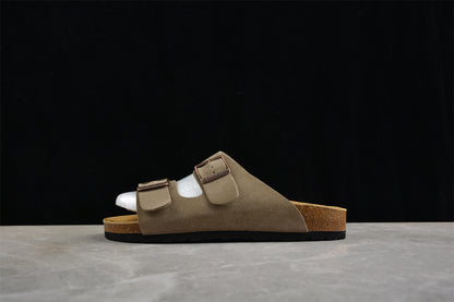 Birkenstock Arizona Suede Leather Sandals - Taupe