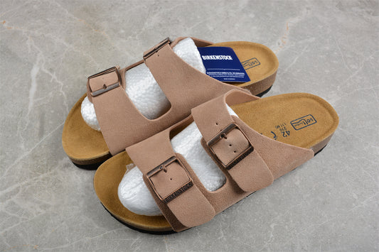 Birkenstock Arizona Suede Leather Sandals - Mink