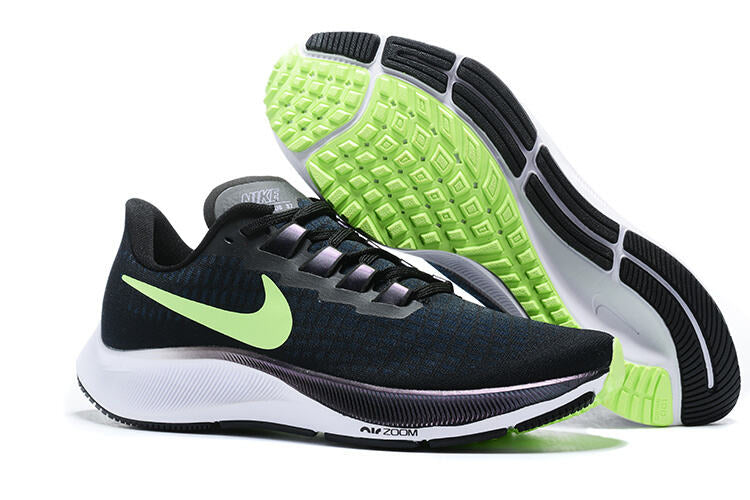 Nike Air Zoom Pegasus 37 Running Shoes - Black/Lime Green