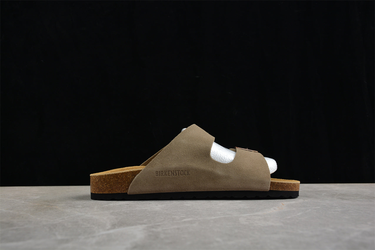 Birkenstock Arizona Suede Leather Sandals - Taupe