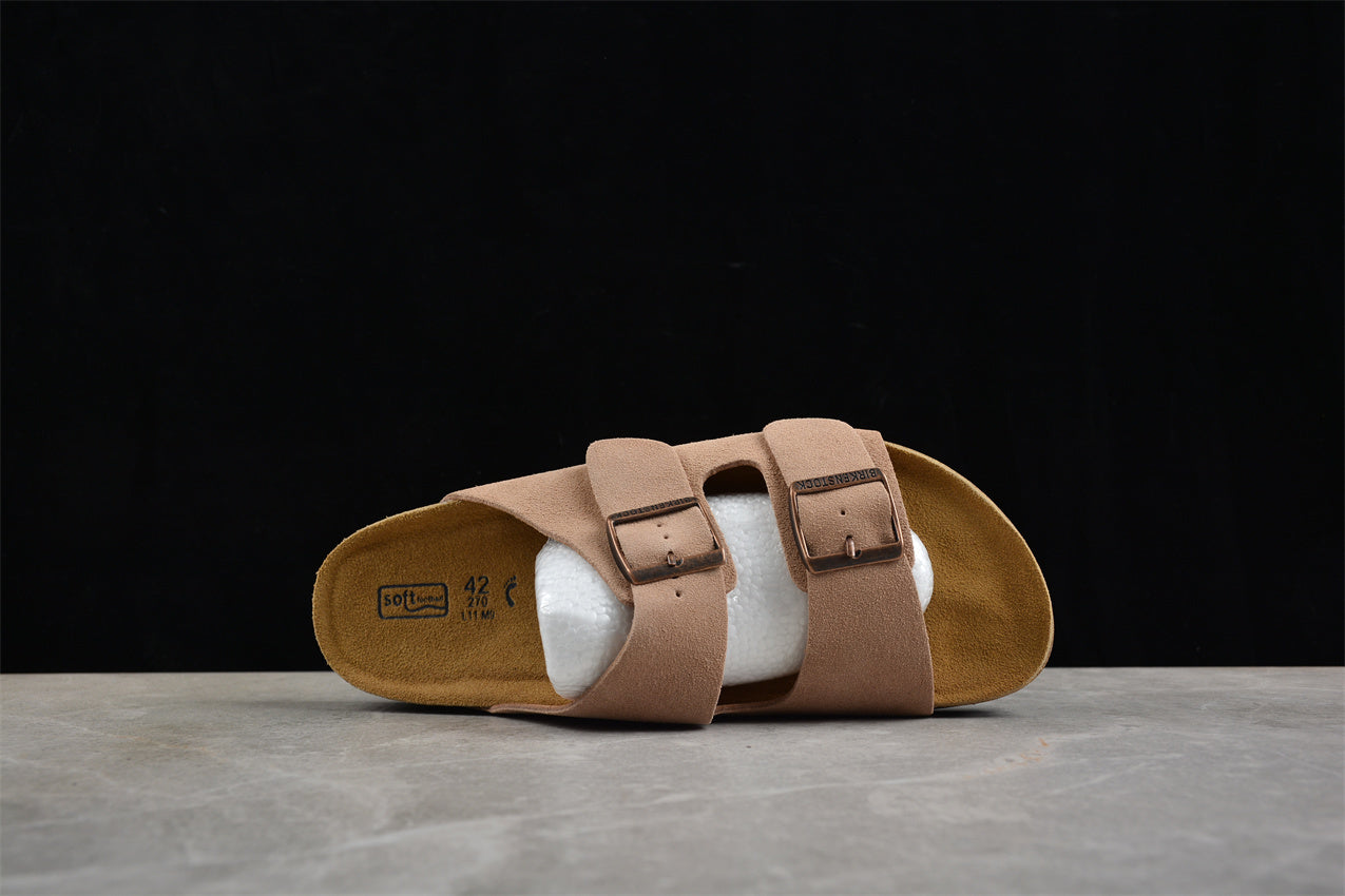 Birkenstock Arizona Suede Leather Sandals - Mink