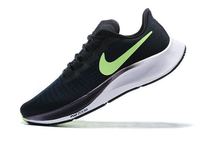 Nike Air Zoom Pegasus 37 Running Shoes - Black/Lime Green