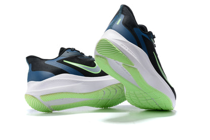 Nike Air Zoom Winflo 9 Running Shoes - Black & Lime Green