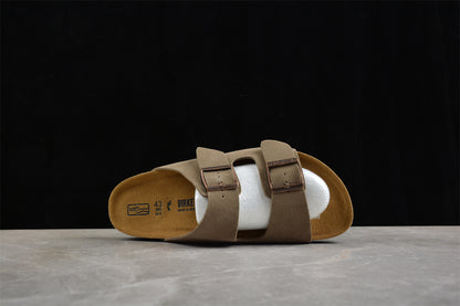 Birkenstock Arizona Suede Leather Sandals - Taupe