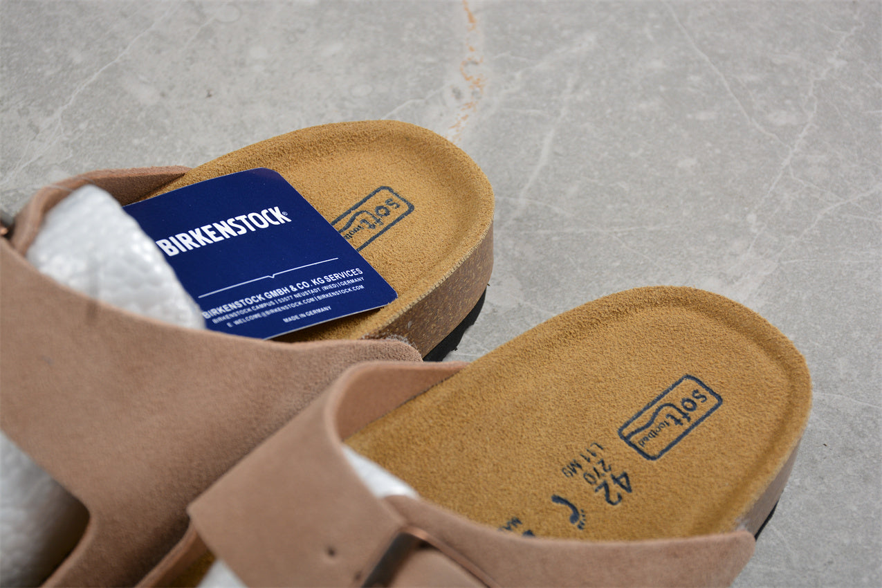 Birkenstock Arizona Suede Leather Sandals - Mink