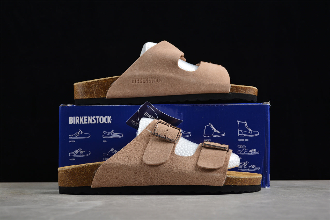 Birkenstock Arizona Suede Leather Sandals - Mink