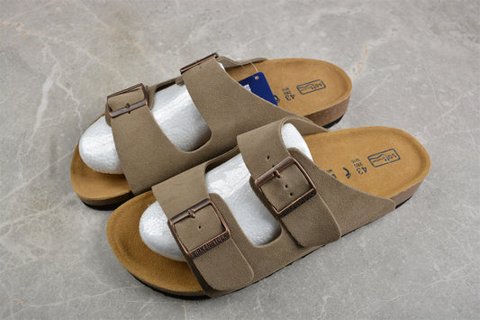 Birkenstock Arizona Suede Leather Sandals - Taupe