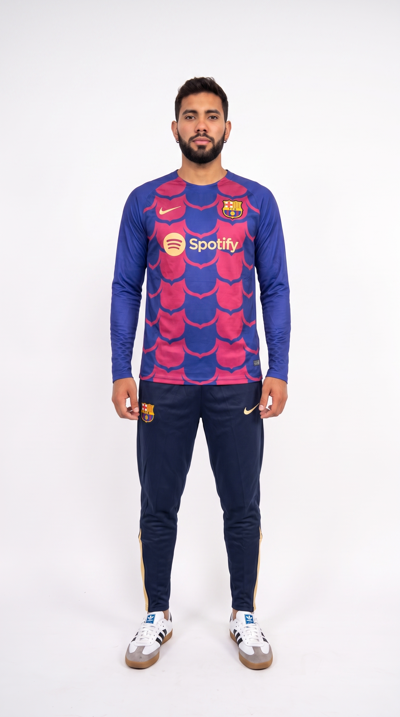 Barcelona Trainingspak Blauw/Rood
