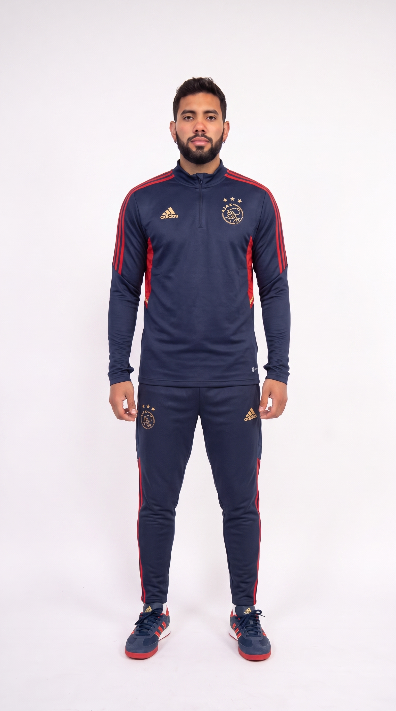 Ajax Trainingspak Navy/Rood