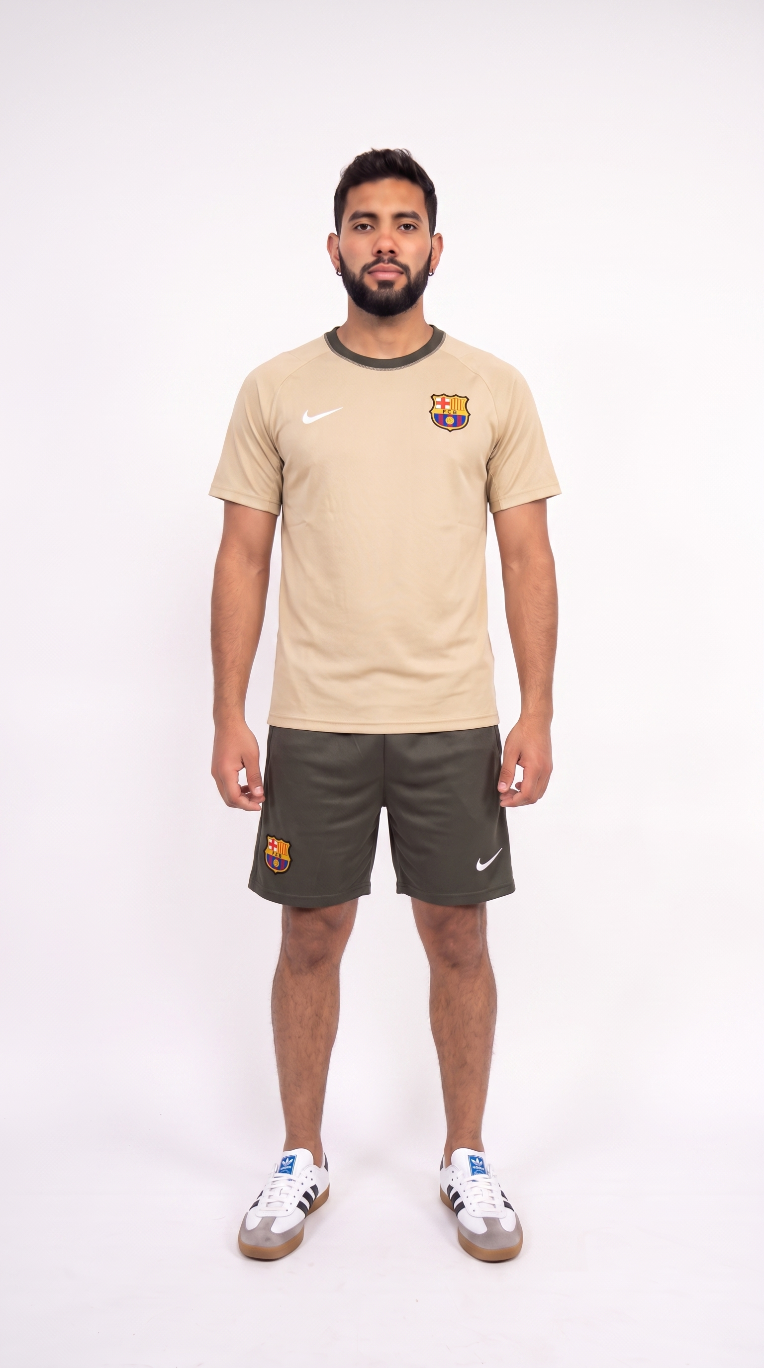 Barcelona Shirt+Short Set Beige