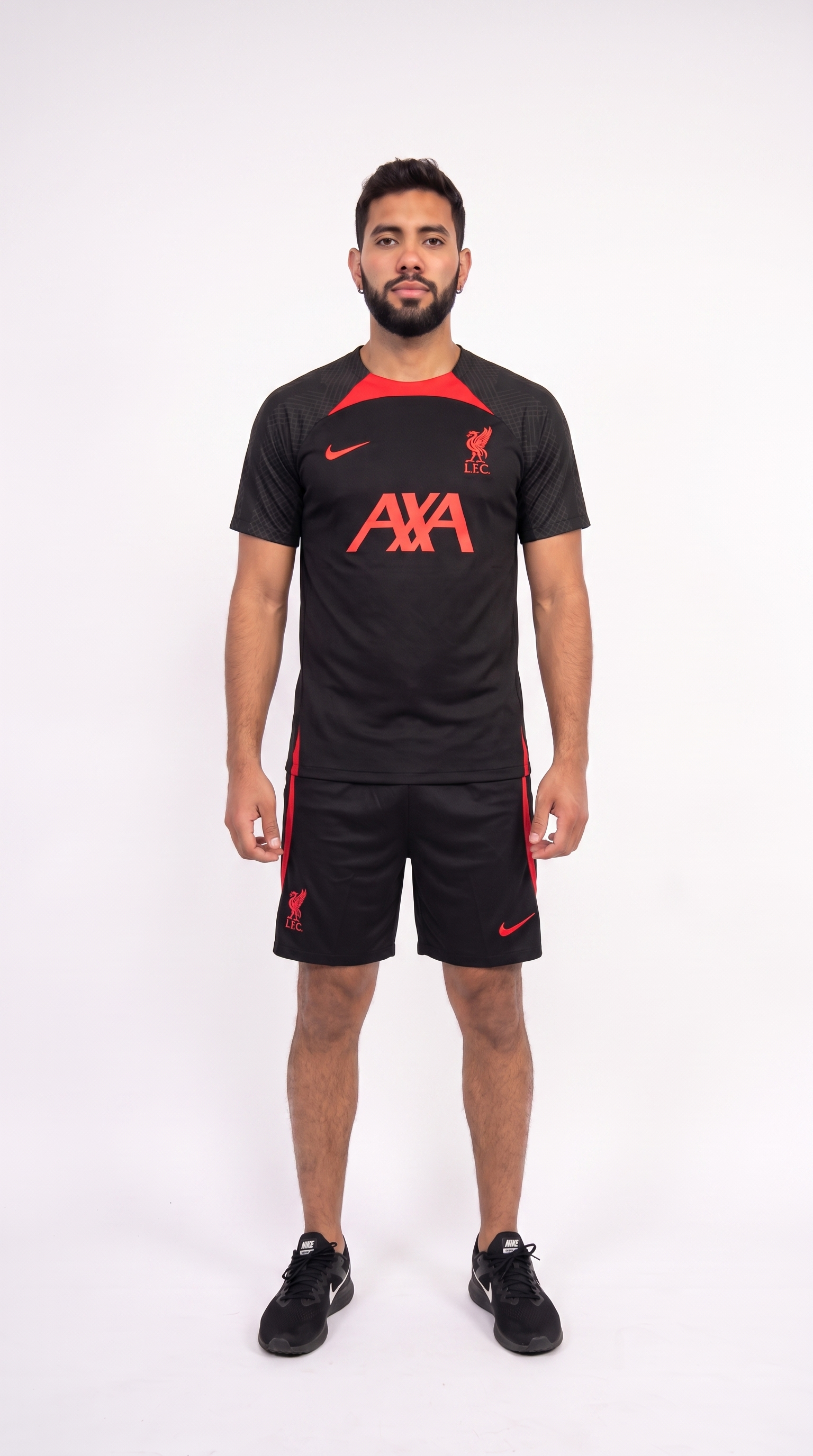 Liverpool Shirt+Short Set Zwart/Rood