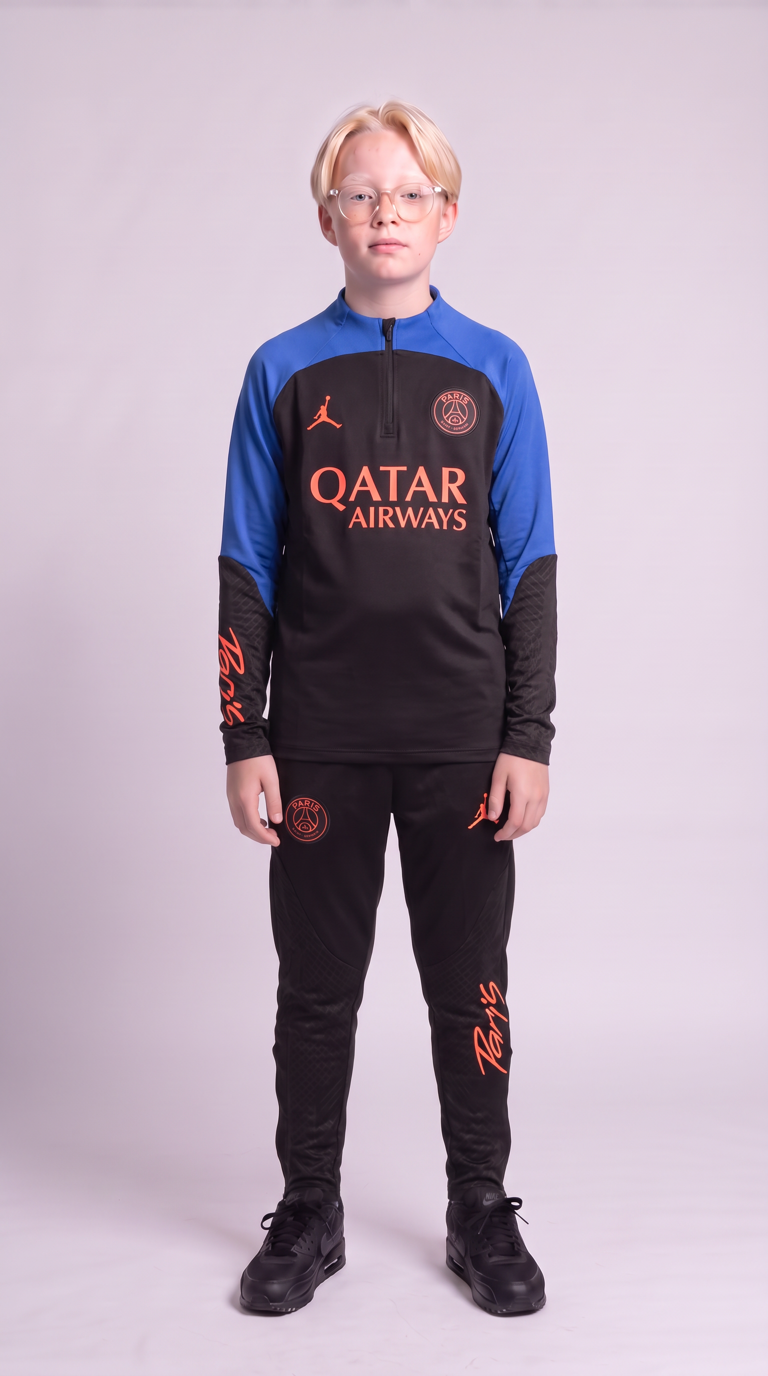 PSG Kids Trainingspak Zwart/Blauw